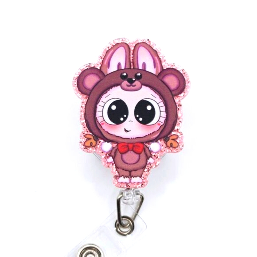 Labubu Acrylic Retractable Badge ID Reel Mix Or Match